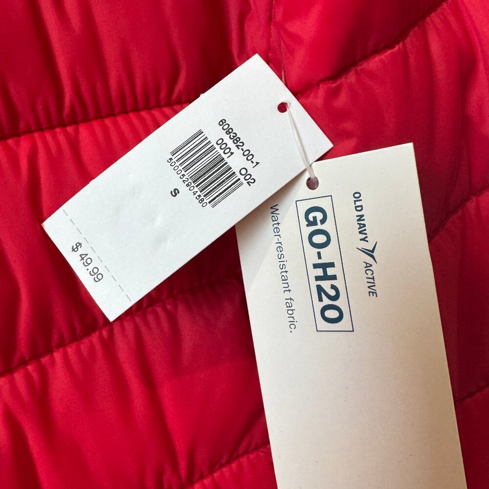 NWT Old Navy RED, lightweight quilted jacket, Size Small - Picture 2 of 2